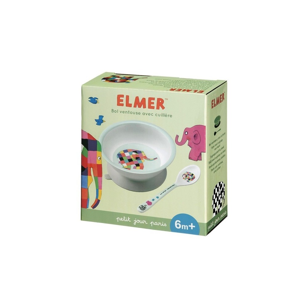 Bowl With Suction Pad And Spoon Elmer