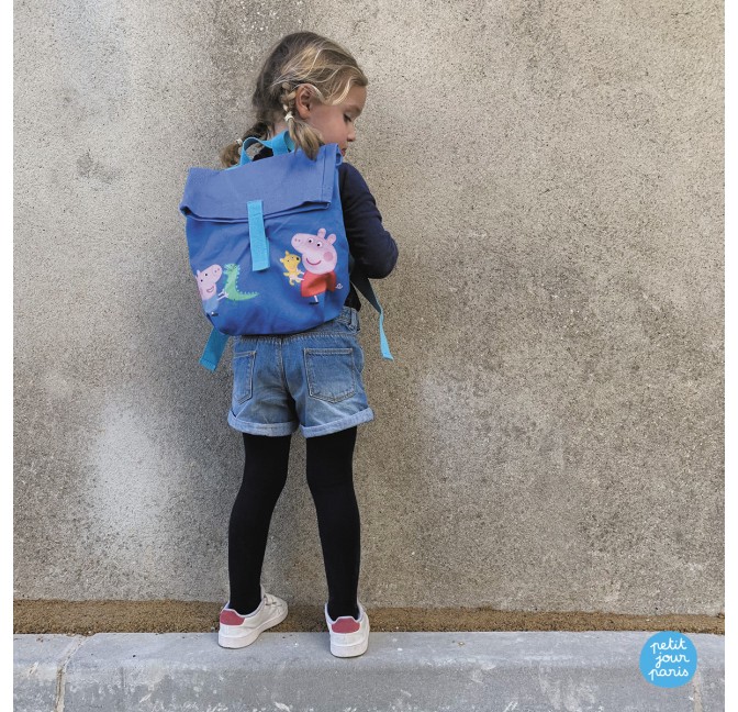 Little girl denim mini backpack