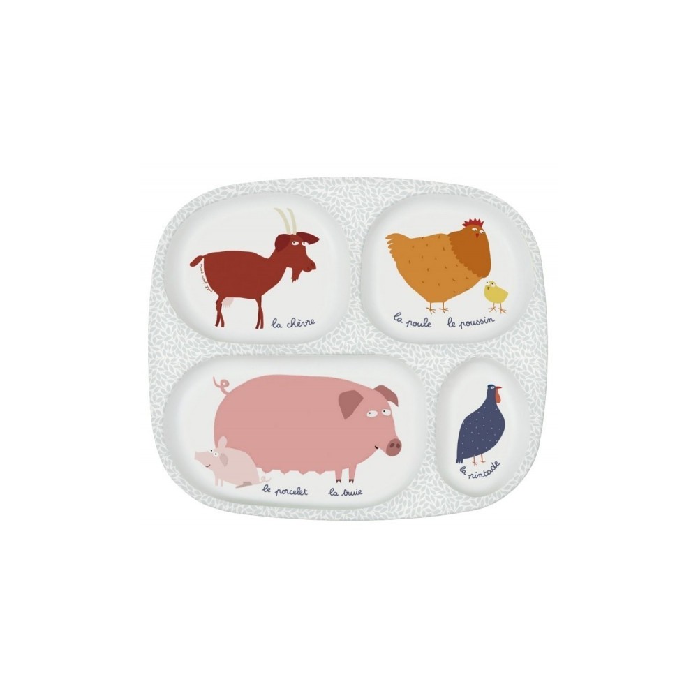 4 Compartment Serving Tray La Ferme